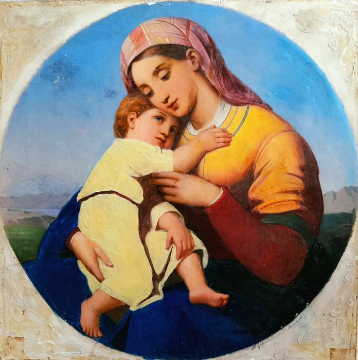 Image 3 of Joseph Anton von Gegenbaur (1800-1867/1876) - Maria mit Johannes der Täufer