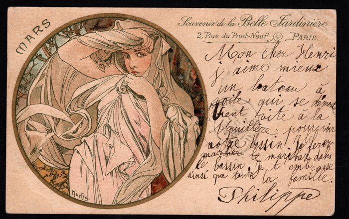 Alfons Mucha, Illustrator - Einzelne Postkarten (1) - 1902