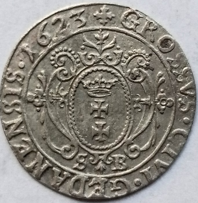 Polen. Sigismund III. Wasa (1587-1632). Grosch 1624 Danzig (variety SB)