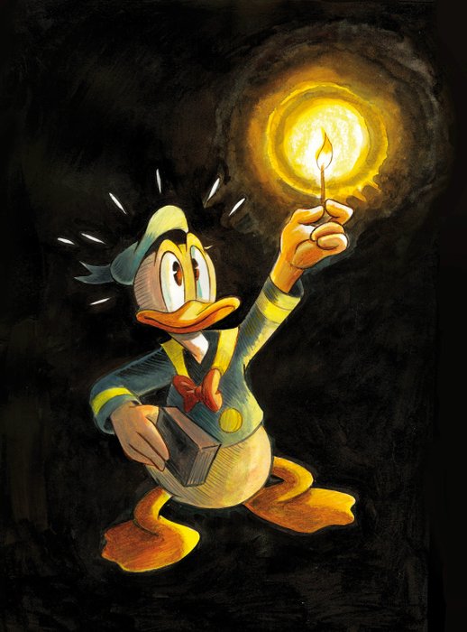 Donald Duck "Light Over Darkness" - Fine Art Giclée - Tony Fernandez Signed - Canvas - EO