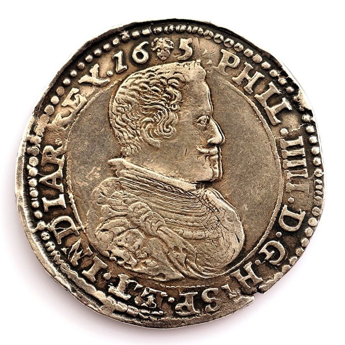 Spanisch-Niederlande. Felipe IV (1621-1665). 1/2 Dukaton 1654 Bruselas  - Escasa