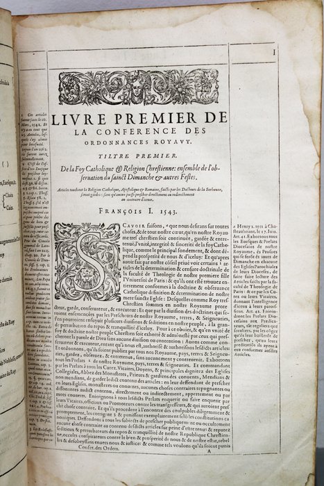 Pierre Guenois - La Conférence des ordonnances royaux, distribuée en XII. livres [...]du code de l'empereur Justinien - 1596
