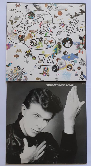 David Bowie, Led Zeppelin - Heroes - Led Zeppelin III - Diverse titels - LP's - Diverse persingen (zie de beschrijving) - 1977/1977