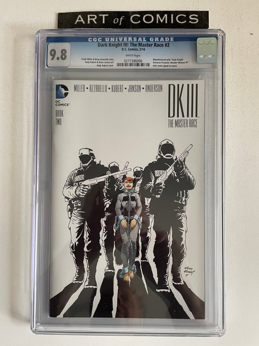 Dark Knight III The Master Race #2 - With Dark Knight Universe Presents: Wonder Woman #1 Mini Comic Inside - As Published - CGC Graded 9.8 - Extremely High Grade - White Pages!! - Softcover - Eerste druk - (2016)