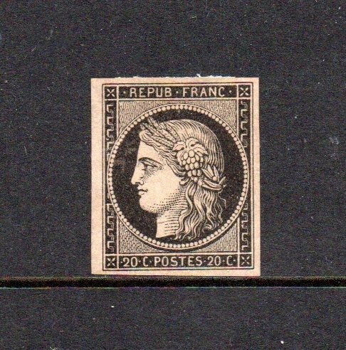 Frankrijk 1849 - No reserve, “Ceres” 20 centimes, black - 3