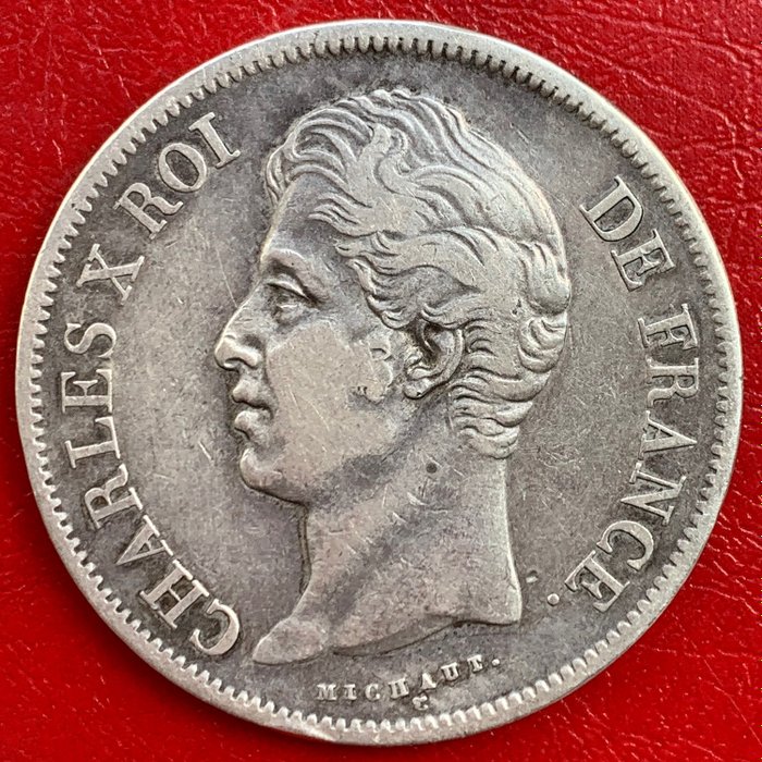 Frankrijk. Karel X (1824-1830). 5 Francs 1828-W, Lille