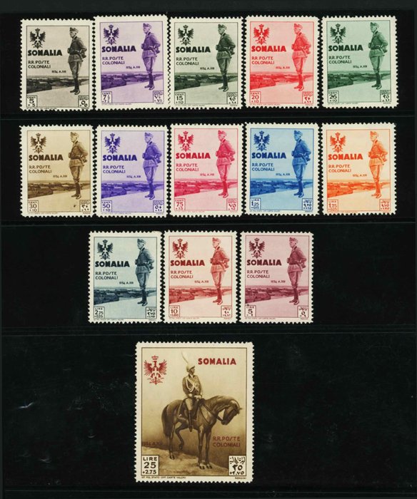 Italy - Colonies (general issues) 1925/1935 - perfect condition - Cat. Sassone Otregiuba Nn.1-6 + Somalia 199-212