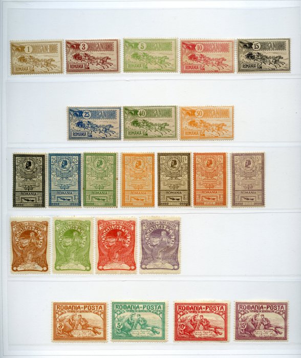 Rumänien 1906/1955 - Several stamps on album sheets