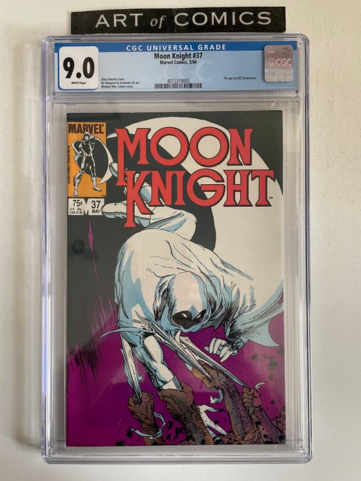 Moon Knight #37 - Pin-Ups By Bill Sienkiewicz - CGC Graded  9.0 - Very Grade!! - White Pages!! - Softcover - Erstausgabe - (1984)