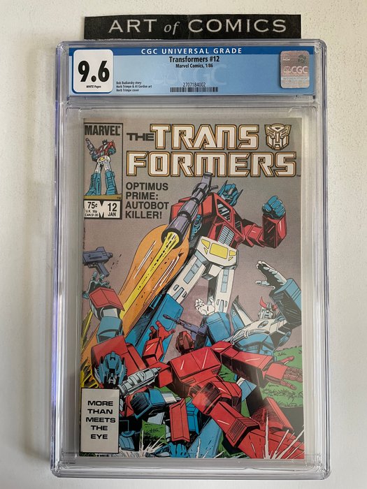 Transformers #12 - CGC Graded 9.6 - Extremely High Grade!! - White Pages!! - Softcover - Erstausgabe - (1986)