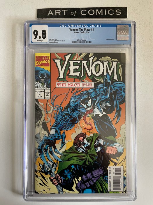 Venom: The Mace #1 - Embossed Cover - CGC Graded 9.8 - Extremely High Grade!! - White Pages!! - Softcover - Erstausgabe - (1994)