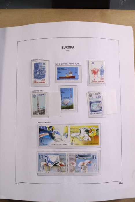 Europe unie - Cept 1988/1993 - Collection on loose DAVO pre-printed pages