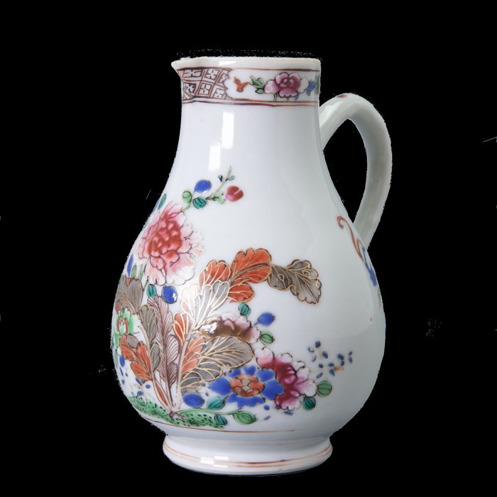 Può (1) - Famille rose - Porcellana - Fiori che crescono da roccia - Cina - Qianlong (1736-1795)