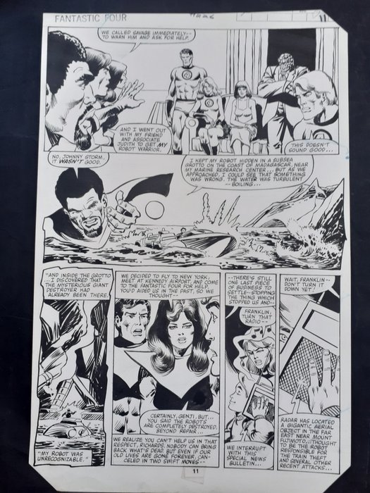 The Fantastic Four #226 - Original Artwork By Bill Sienkiewicz - Losbladig - Uniek exemplaar - (1981)