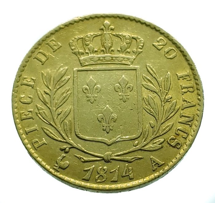 Frankreich. Louis XVIII. (1814-1824). 20 Francs 1814-A, Paris