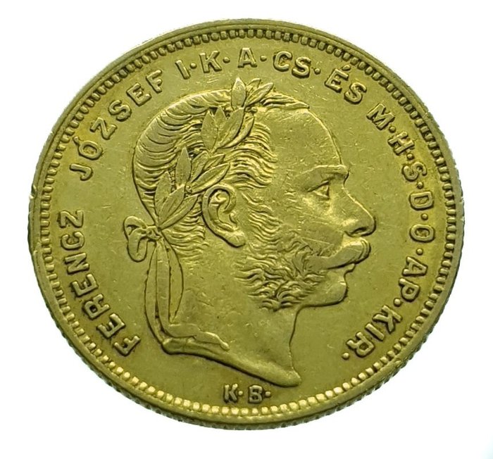Österreich. Franz Joseph I. (1848-1916). 20 Francs/8 Forint 1875-KB, Kremnitz.