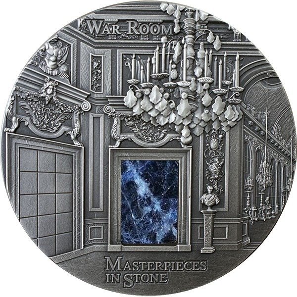 Fiyi. 10 Dollars 2018 War Room - Masterpieces in Stone - Antique Finish, 3 Oz (.999)