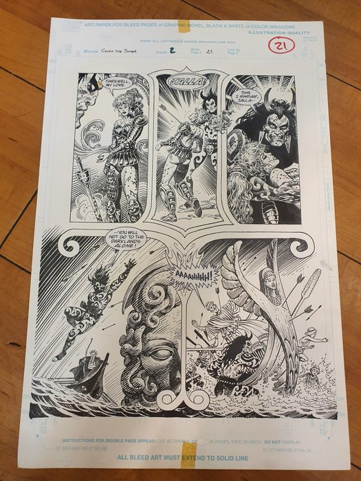 Conan the Savage Issue 2 Story page 21 - Original Artwork by Mike Docherty & Scott Koblish