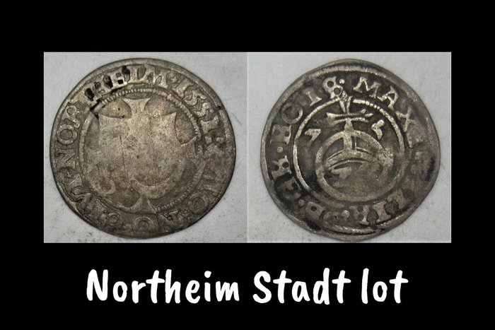 Deutschland, Northeim. Stadt. Mariengroschen 1551/ Reichsgroschen  1575 F (2 pieces)