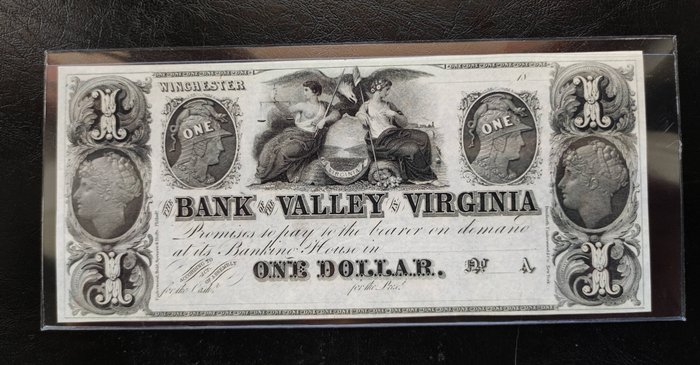 United States of America - Obsolete currency - 1 Dollar 1800's  - Bank of Valley - remainder