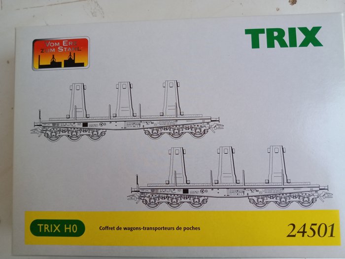 Trix H0 - 24501 - Freight wagon set - Coffret de wagons-transporters de poches - SNCF