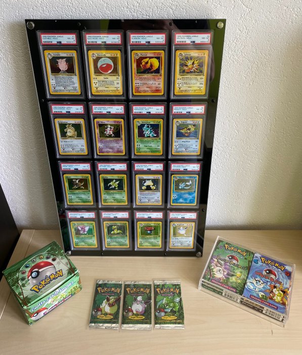 The Pokémon Company - PSA 8 Jungle Set - Complete set - 16/16 holo cards all PSA 8 - Frame included - 1999