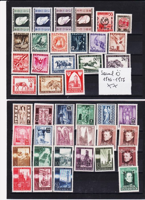 Austria 1946/1956 - Extensive collection - michelkatalog 1946-1956