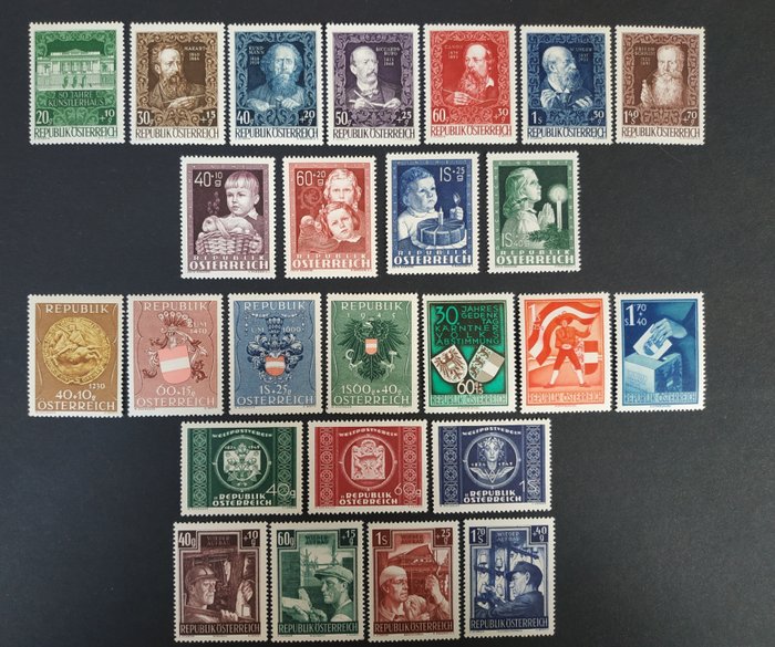 Austria 1948/1955 - Batch of better sets in excellent condition