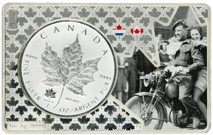 Canada. 5 Dollars Maple Leaf 2020 - 75th Anniversary of the Liberation of the Netherlands