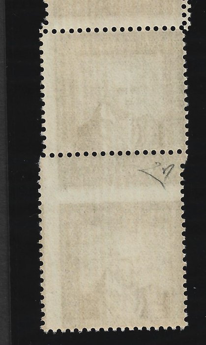 Italiaanse Republiek 1961 - Romagnosi. Vertical strip of 5 with strongly shifted horizontal and vertical perforations - Sassone varietà 2016