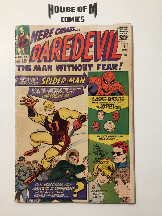 Daredevil # 1 Silver Age Key Issue! 1st appearance and origin of Daredevil, Karen Page, Foggy Nelson - Mid Grade - Geheftet - Erstausgabe - (1964)