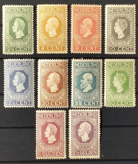 Netherlands 1913 - One hundred years of Independence - NVPH 90/99