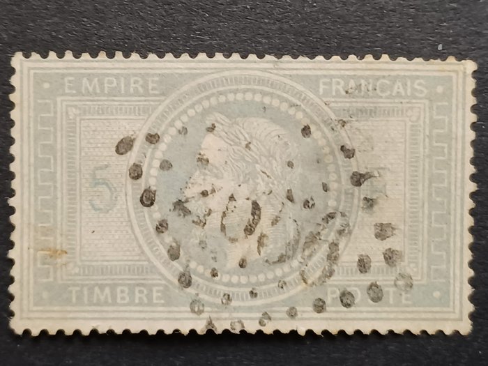 France 1869 - N°33A oblitéré, signé Calves. Aminci, non réparé ni retouché.  Beau d'aspect