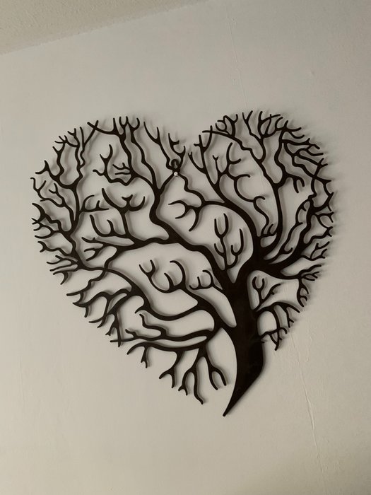 Ozdobny ornament - Hartvormige levensboom muurdecoratie 62 cm - Europa