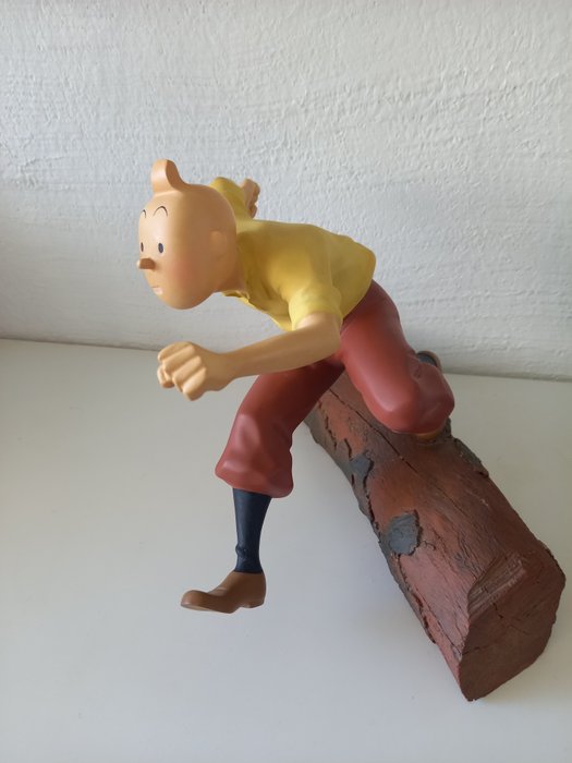 Tintin - Statuette Leblon Delienne 61 - Tintin tronc d'arbre - Le secret de la Licorne - (1995)