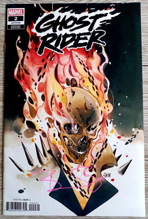 Ghost Rider #2 "Peach Momoko Variant" - Signed by  creator Benjamin Percy ! With COA ! - Erstausgabe (2022)