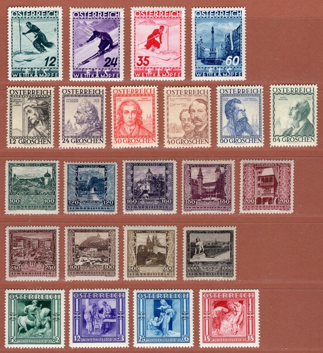 Austria 1923/1936 - Capitals, FIS II, Builders, Winter Aid III
