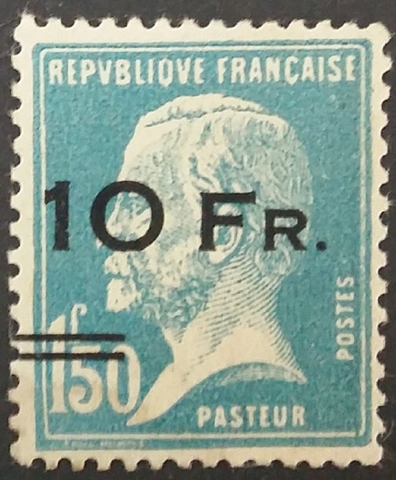 Frankrijk 1928 - Pasteur, 10 francs on 1 franc 50 blue. - Yvert Poste aérienne 4