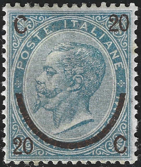 Italy Kingdom 1865 - “Horseshoe” of the first type - Sass. 23
