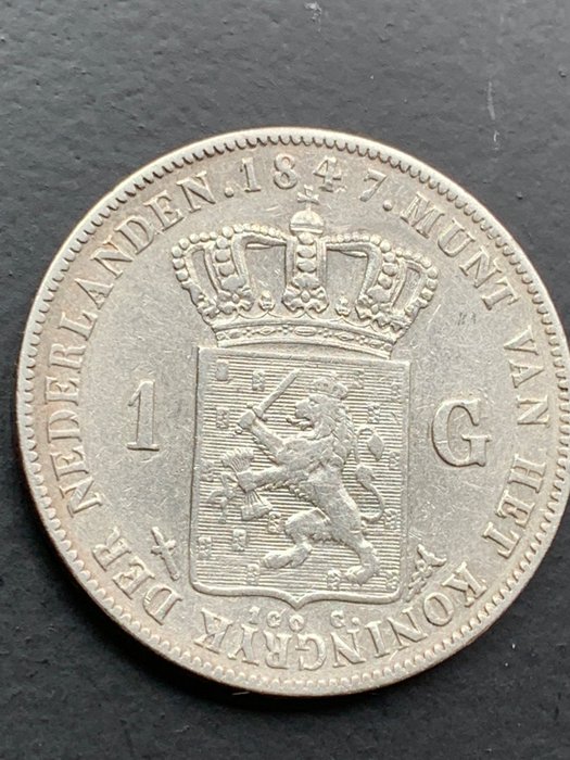 Netherlands. Willem II (1840-1849). 1 Gulden 1847