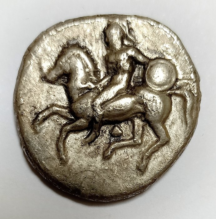 Calabria, Tarentum. AR Didrachm,  ca. 344-340 BC