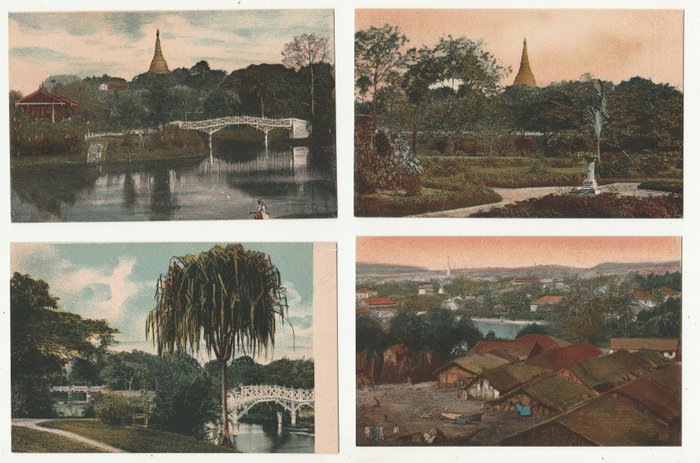 Picturesque Burma - Postcards (Set of 60) - 1920