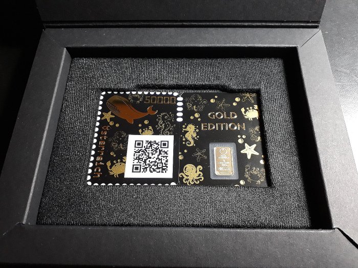 Oostenrijk 2022 - Golden Whale, Gold Edition limited to 999 pieces with 1 gram of real gold