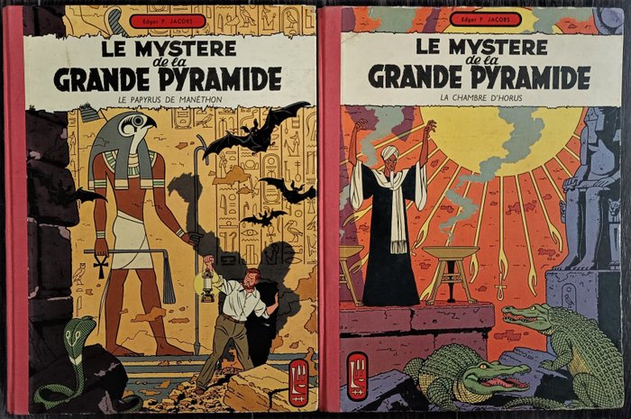 Blake & Mortimer T3 + T4 - Le Mystère de la Grande Pyramide 1 & 2 - 2x C - Herdruk - (1959)