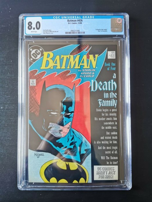 Batman #426 - Batman #426 CGC 8.0 A Death in the Family story begins - Stapled - First edition - (1988)