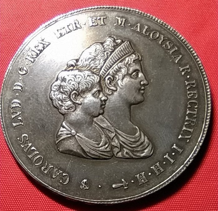 Italy, Kingdom of Etruria. Carlo Ludovico di Borbone (1803-1807). Dena da 10 lire 1807