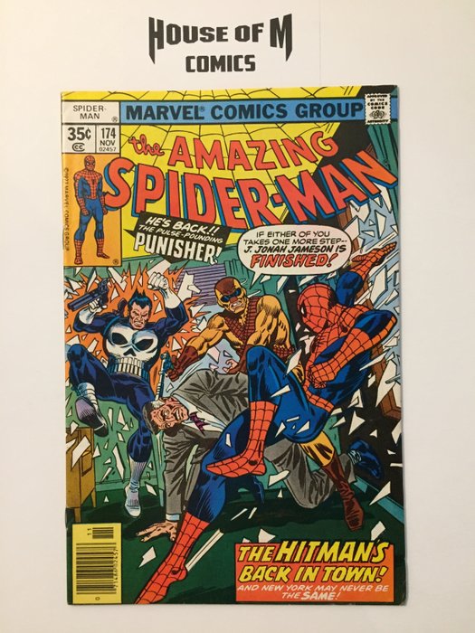 Amazing Spider-Man # 174 Early appearances of Punisher and Hitman - High Grade - Stapled - First edition - (1977)