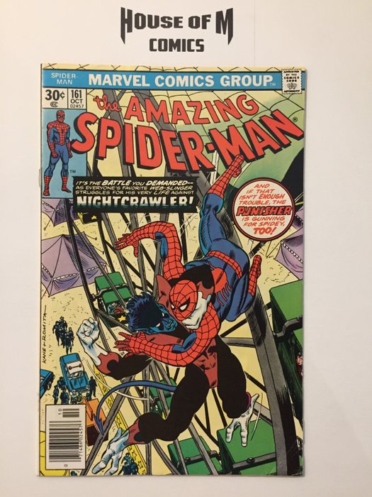 Amazing Spider-Man # 161 Early appearances of Punisher, Wolverine, Colossus and Nightcrawler - Higher Grade - Stapled - First edition - (1976)