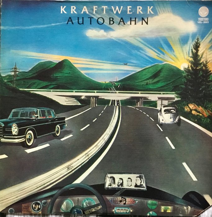 Kraftwerk - Autobahn [U.S. Pressing] - LP Album - Stereo, Vertigo Space Ship labels, Terre Haute Pressing - 1974