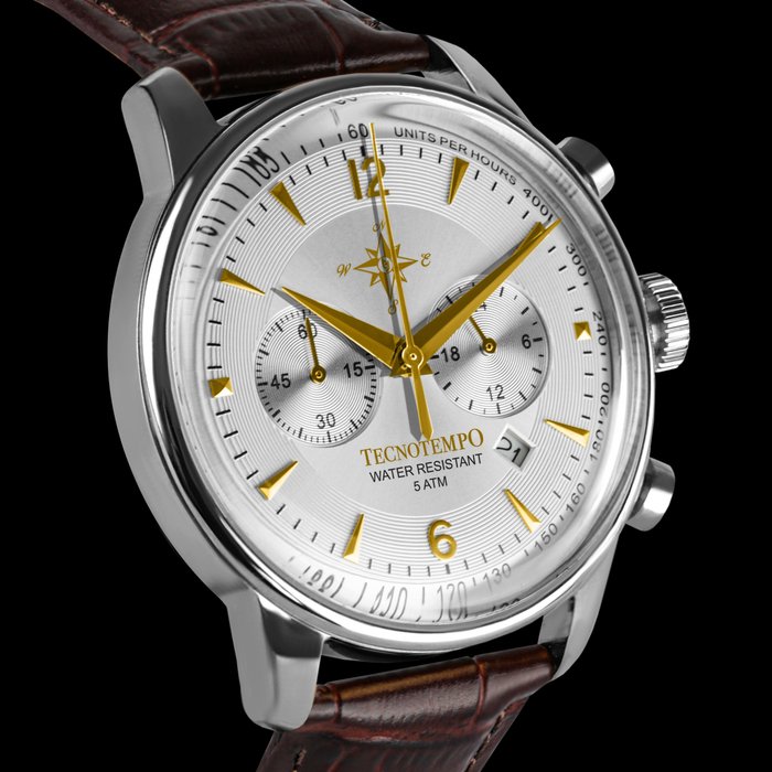 Preview of the first image of Tecnotempo - Chronograph - Limited Edition "Wind Rose" - - TT.50.CRRVAG - Men - 2022.